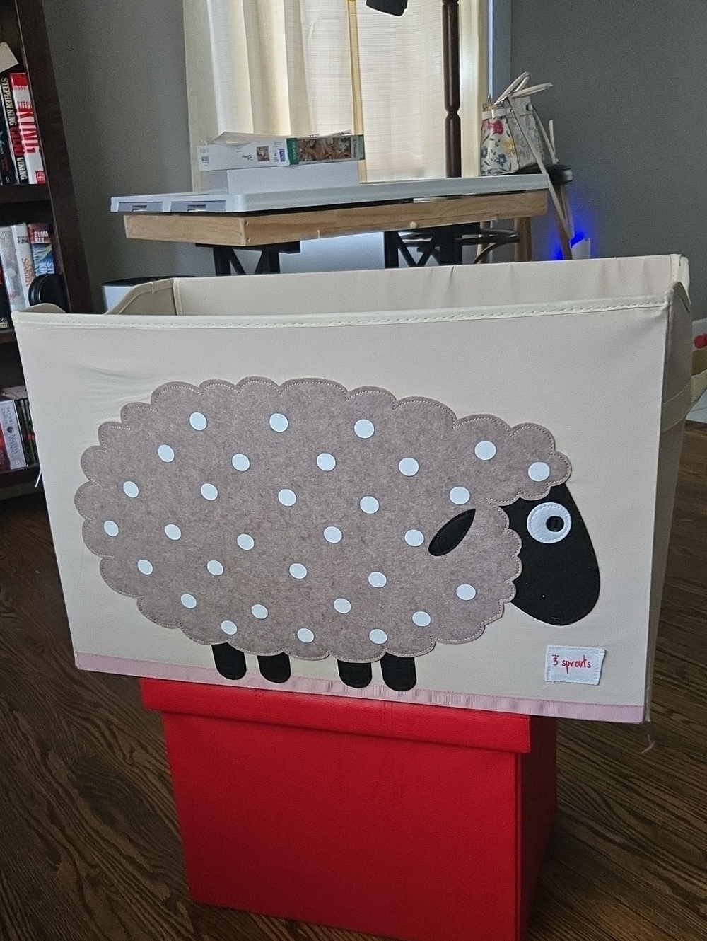 3 Sprouts storage toy box bin with sheep large